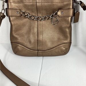 Coach Metallic Bronze Crossbody Bag